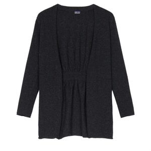 Patagonia Loislee Wrap Forge Gray Open Front Cardigan Sweater size L